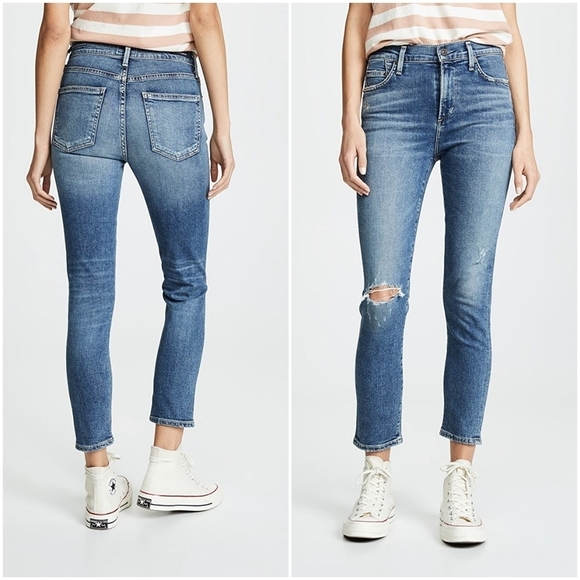 Citizens of Humanity Rocket Crop Hi-Rise Skinny Jeans in Reminisce size 32 NWT - Picture 1 of 11